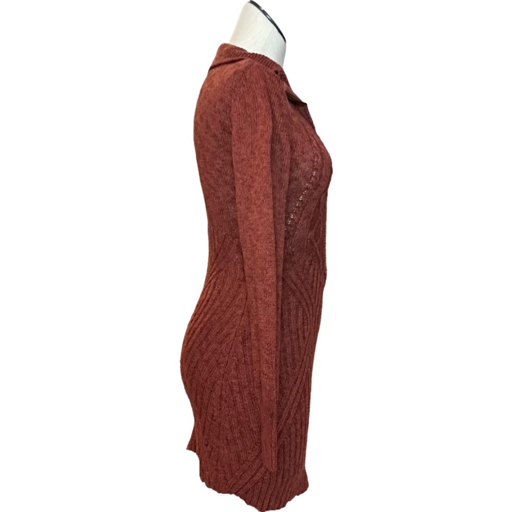 Free People Mont Blanc Rust Sweater Mini Dress, size XS - Picture 8 of 11